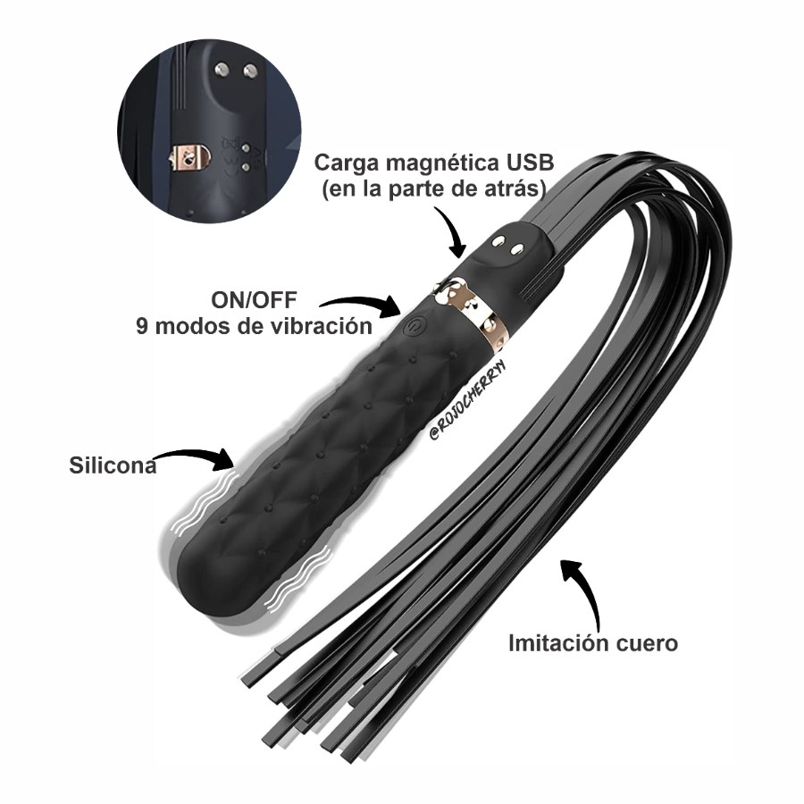 Dark Wave - Flogger Vibrador 2 en 1